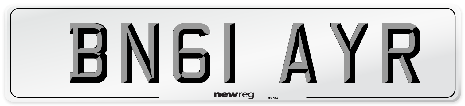 BN61 AYR Number Plate from New Reg